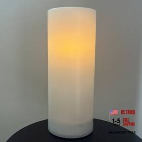 Dx10 Owlzoo 683370041325 Solar Led Outdoor Flameless Candle 10 X 4 Inch H-single Warm Yellow