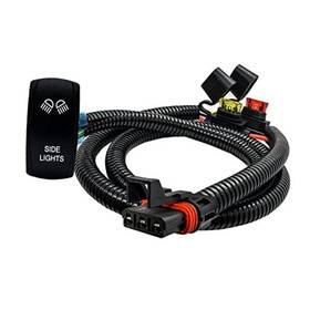 Wh-12sdl Oz-usa Power Bus Bar Plug Wire Kit With On/off Rocker Switch Led Side Lights