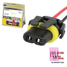 Parsuppro Hb4-h10 2pcs 2-way/pin Female Adapter Socket Connector Auto Wiring Harness Repair Plug