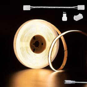 Pautix Cob-004 Cob Led Strip Light 12v 18ft/5.5m Warm White 3000k