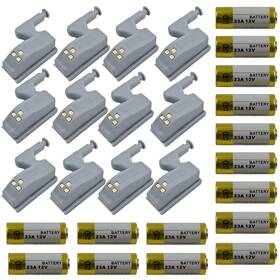 Peixiong 726962433082 12 Packs Hinge Led Sensor Light -1.89 0.55 0. 55 In Smart Touch Induct