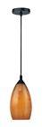 Ls-19982 Pendant Black 66527 Shade Strano Lamp Amber Id Glass Art