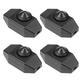 Peroup 672668603994 4 Pcs Ac 250v 2a Rotary Cord Switch Slide Control Lamp Dimmer 100-watt Black