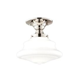 3409f-ob Petersburg One Light Flush Mount 9.5 Inches Wide By 8 High Old Bronze
