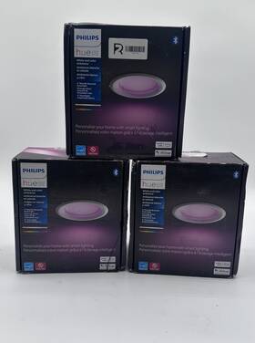00jb93 Philips Lot Of 3 Hue White And Color Ambiance 4 Inch High Lumen Recessed Downlight