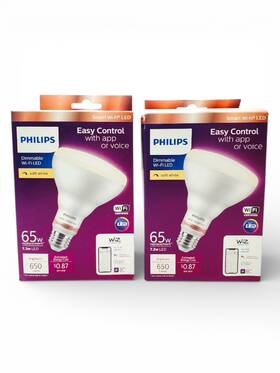 Philips 046677555610 Smart Led 65w Dimmable Wi-fi Wiz Wireless Soft White Voice Control 2 Pk