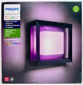 Philips 046677802455 Hue Exterior Smart Light Wall Fixture Garden Patio Outdoor Color And White