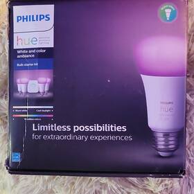 122-31-968 Philips Hue White And Color Ambiance Smart Lighting Kit Led 4 Bulbs Dimmable