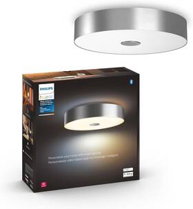 4100248u9 Philips Hue White Ambiance Fair Flushmount Ceiling Bluetooth Version Black