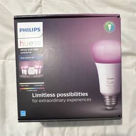 546541 Philips Hue White And Color Ambiance A19 Led Smart Kit 3 Bulbs