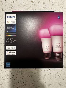 548610 Philips Hue 60w White And Color 2 Pack