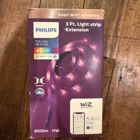 560763 Philips Led Smart Wi-fi Color Changing Light Strip Extension Clear 3-ft