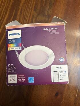 562769 Philips 4 In Led Color Changing 50 Watt Smart Recessed Downlight