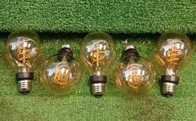 571125 Philips Lot Of 5 Phillips Hue Led Dimmable Amber Edison Smart Light Bulb - Used