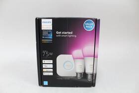 575818 Philips Hue 2pk A19 Led Light Bulb Starter Kit With Bridge