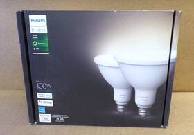 577361 Philips Hue 100w Par38 Smart Waterproof Soft White 2700k Light Bulb 2pack