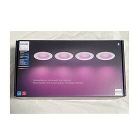 578013 Philips Hue White And Color Ambiance Led Smart Downlight 4-pack Bluetooth Zigbee