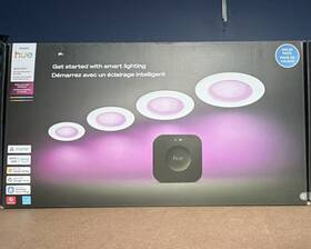 591925 Philips Hue Smart Lighting Kit 4 Multicolor Led Lights Wireless Alexa