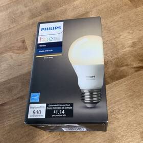 Philips 929001136972 Hue White A19 Smart Led Bulb Dimmable Warm 840 Lumens Zigbee