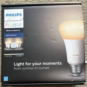 9290019186 Philips Hue White Ambiance Led Bulb Starter Kit E26 4 Lights App Control