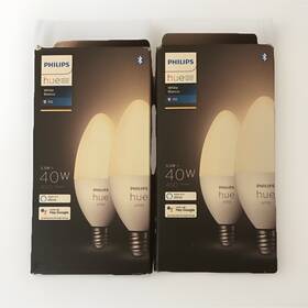 Philips 9290020398a Hue White E12 Candle Led Smart Bulbs 40w 450lm Bluetooth Pair Of 2-packs