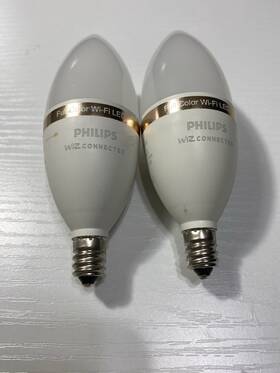 9290024476a Philips Wiz Connected Full Color Wi-fi Led E12 Candle Bulbs 2-pack Multicolor
