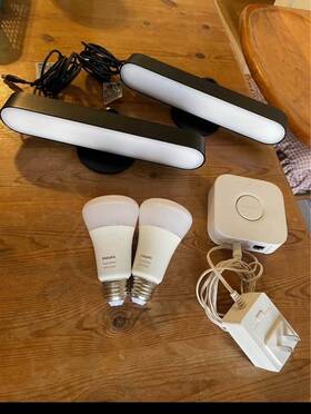 9290027152a Philips Hue White And Color Led Smart Lighting Kit Hub 2 Bulbs Bars Bridge