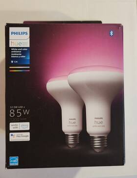 9290034793 Philips Hue Color Bulb Br30 85 Watt 1200 Lumen Two Pack