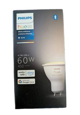 Gu10 Philips 929003666801 Hue White Ambiance Led Smart Bulb 4.7w 2200k-6500k Bluetooth Alexa