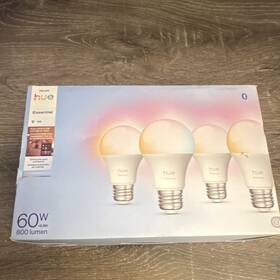 Philips 929004235503 Hue Essential A19 Led Smart Bulb 8.8w 800 Lumens 4-pack Alexa Google