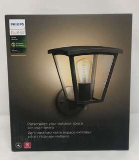 Philips Hue 046677575601 White Ambiance Inara Outdoor Light Wall Fixture Use With Alexa Home