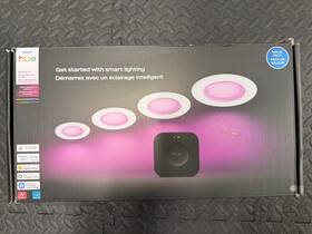 Philips Hue 046677591922 Starter Kit Bridge Pro And 4 Retrofit Recessed Downlights 5/6-inch
