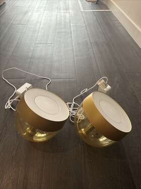 577114 Philips Hue 2 Ea.philips White And Color Iris Corded Dimmable Bluetooth Smart Lamp Gold
