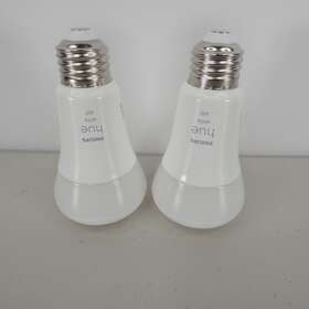 9290022775 Philips Hue Lot Of 2 White 600 Lumen A19 7w 2700k Smart Bulbs - Tested