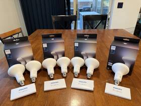 9290034749 Philips Hue Lot Of 7 White Ambiance Br30 - 1200 Lumen Latest Gen Pristine
