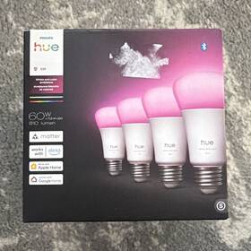 Philips Hue 929003857504 White And Color Ambiance A19 E26 4-pack Rgb Dimmable 800lm Bt
