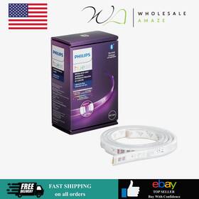 C57l5kg1x Philips Hue Bluetooth Smart Lightstrip Plus 1m/3ft Extension No Plug White