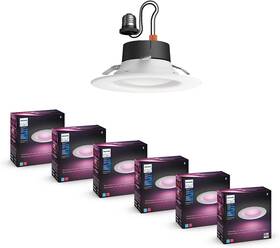 R2578450-6 Philips Hue Smart Recessed 5/6 Inch Led Downlight - White And Color Ambiance