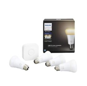 530295 Philips Hue White Ambiance Starter Kit E26 With 4 Bulbs Model