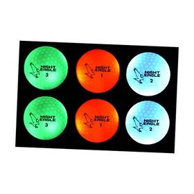Ngs02-as Premier Glow Cv Led Golf Balls - Light Activated No Timer 6 Pack 2xgreen 2xred 2xblue