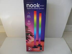 Pled3602 Press Play Nook Mini Ambient Led Smart Desktop Light Bars 2 Pack New