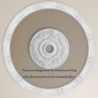50714072 Primer Ring Ceiling Set Medallion Rose White Polyurethane Design