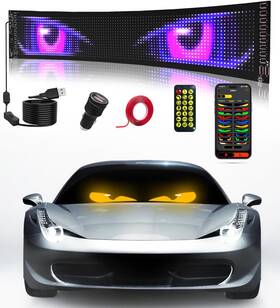 Probapro 744110140880 Devil Eyes Light For Windshield 23.4 Inch X4.7 Programmable Led Signs With App And Re