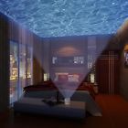 Projector Lamp Blue Recomfit Light Romantic Ocean Waves Sea Relax Pot Night Music White 708747757521
