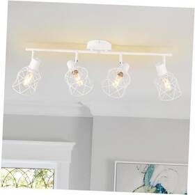 Qlusx0044w Ql 4-light Track Lighting Fixtures Flush Mount Ceiling Spot Lights Modern