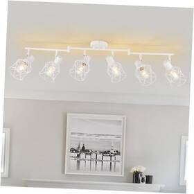Qlusx0046w Ql Track Lighting Fixtures Ceiling 6 Light Kit 6-light-cage White