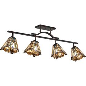 Quoizel 611728244890 Inglenook Tiffany-style Fixed Track Light Brown