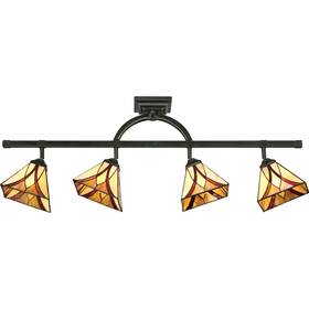 Quoizel 611728246535 Asheville Tiffany-style Fixed-track Light Brown