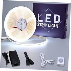 Qx 750405824250 Motion Sensor Cob Led Light Strip 6000k 3 Lighting Modes 32.8ft 10m Cool White