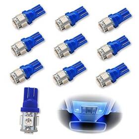 Rboko Rboko-r9a 10pcs 194 Led Light Bulb 6000k Wedge T10 5smd 5050 Chips 168 Blue